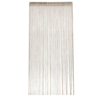 Monochrome Flat Silver Linear Door Curtain