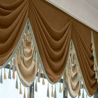 Finished Retro Villa Living Room Bedroom High-grade Thickened Light Luxury Velvet Splicing Curtains, Curtain Drapes Need To Be Purchased