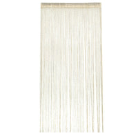 Monochrome Flat Silver Linear Door Curtain