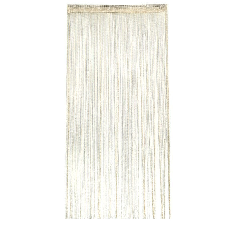 Monochrome Flat Silver Linear Door Curtain