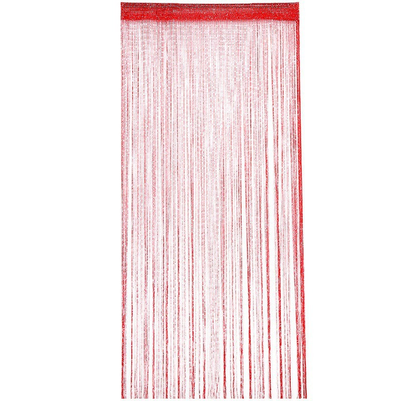 Monochrome Flat Silver Linear Door Curtain