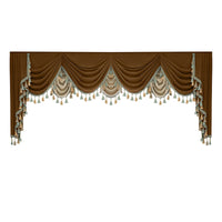 Finished Retro Villa Living Room Bedroom High-grade Thickened Light Luxury Velvet Splicing Curtains, Curtain Drapes Need To Be Purchased