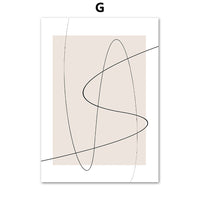 Abstract Female Wall Art Canvas Floral Line Drawing Nordic Poster