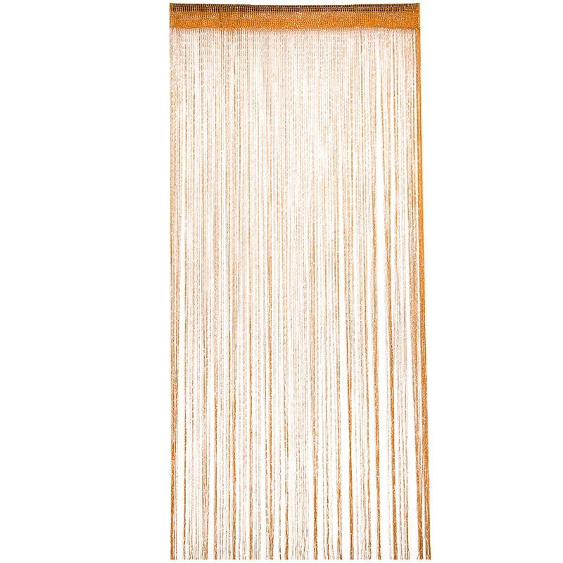 Monochrome Flat Silver Linear Door Curtain