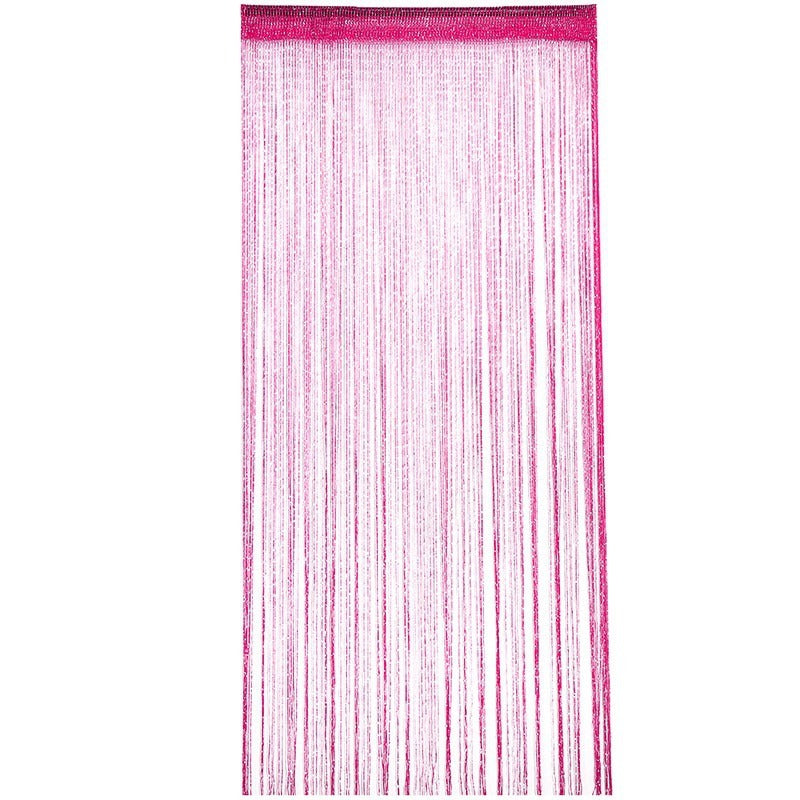 Monochrome Flat Silver Linear Door Curtain