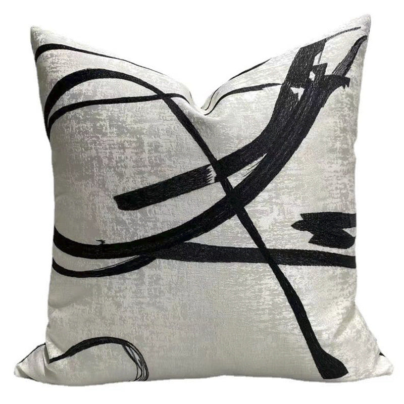 Simple Tea Room Throw Pillow Cover Linen