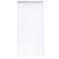 Monochrome Flat Silver Linear Door Curtain