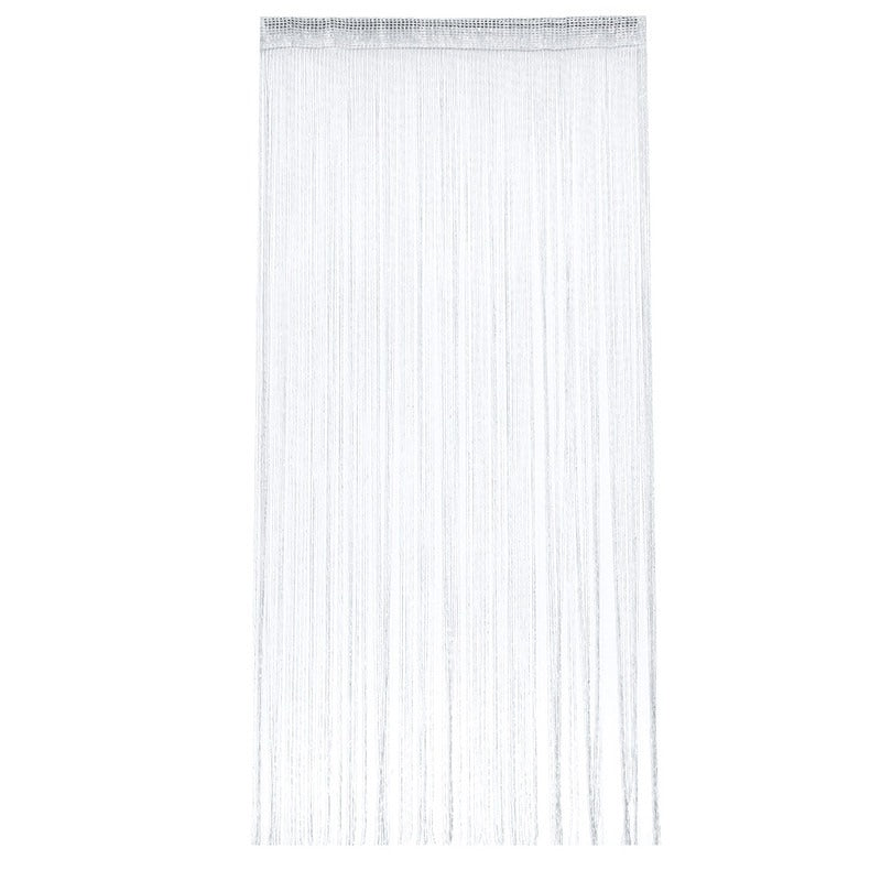 Monochrome Flat Silver Linear Door Curtain