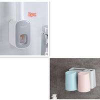 Wall Mounted Automatic Toothpaste Holder Bathroom Accessories Set Dispenser