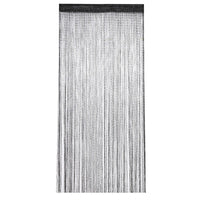 Monochrome Flat Silver Linear Door Curtain
