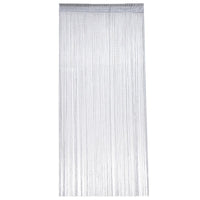 Monochrome Flat Silver Linear Door Curtain