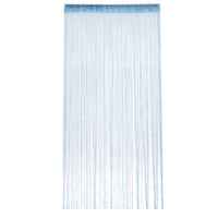 Monochrome Flat Silver Linear Door Curtain