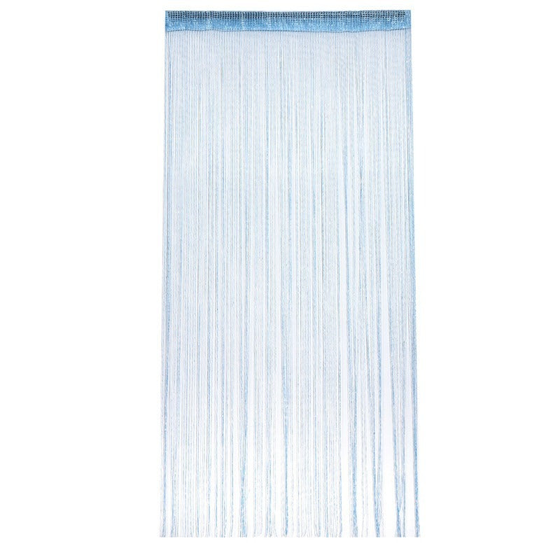 Monochrome Flat Silver Linear Door Curtain